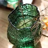 Green Wrinkle Glass Vase Artificial Flowers Decorative Flower Arrangement Desk Decoration Transparent Hydroponics Floral Vases 3