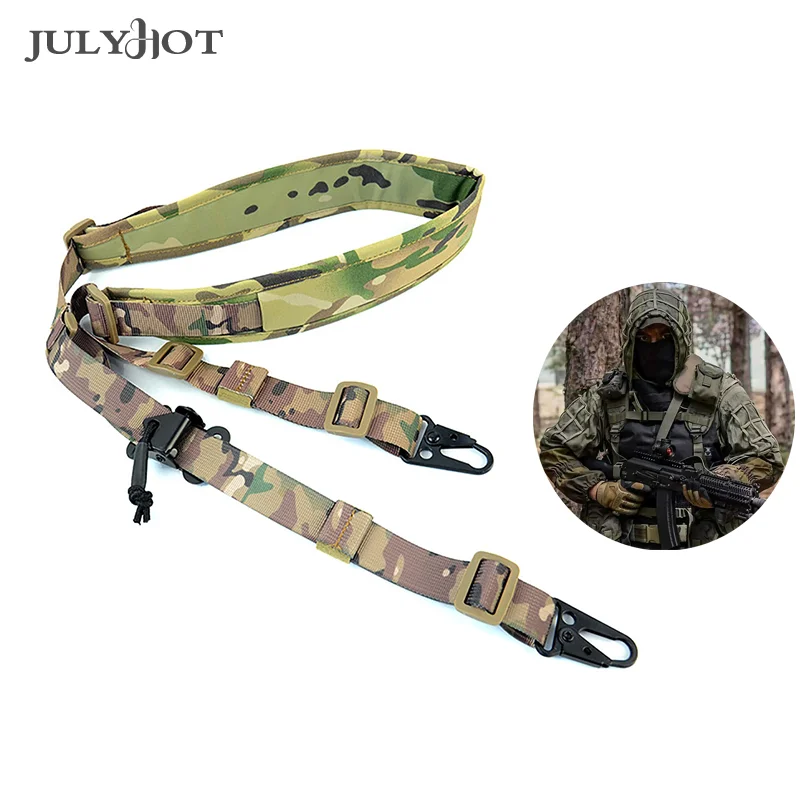 

Tactical Rifle Sling Removable Modular 2 Point / 1 Point Sling Padded Combat Shooting Gun Sling Hunting Strap