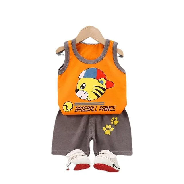 طقم تي شيرت شورت قطني للأطفال ، مجموعات ملابس ، طفل صغير ، طفل رضيع أولاد ، بنات ، أطفال ، موضة الصيف ، رقبة دائرية 1