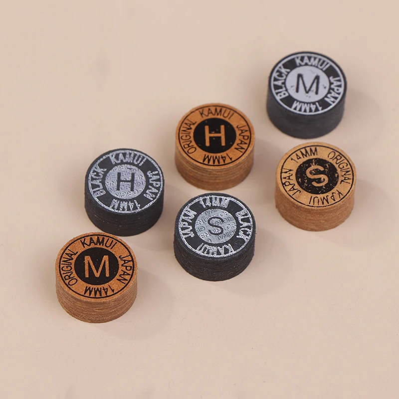 {MAX-114} 1 Stück 14 mm japanische Pool-Queue-Spitze, hochwertige Billardspitze aus Leder für Neun-Ball- und Snooker-Queue-Kopf – Detail 11