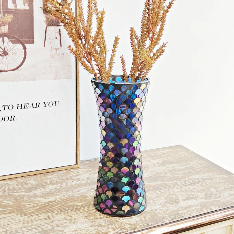 Colorful Scale Glass Mosaic Vase 2