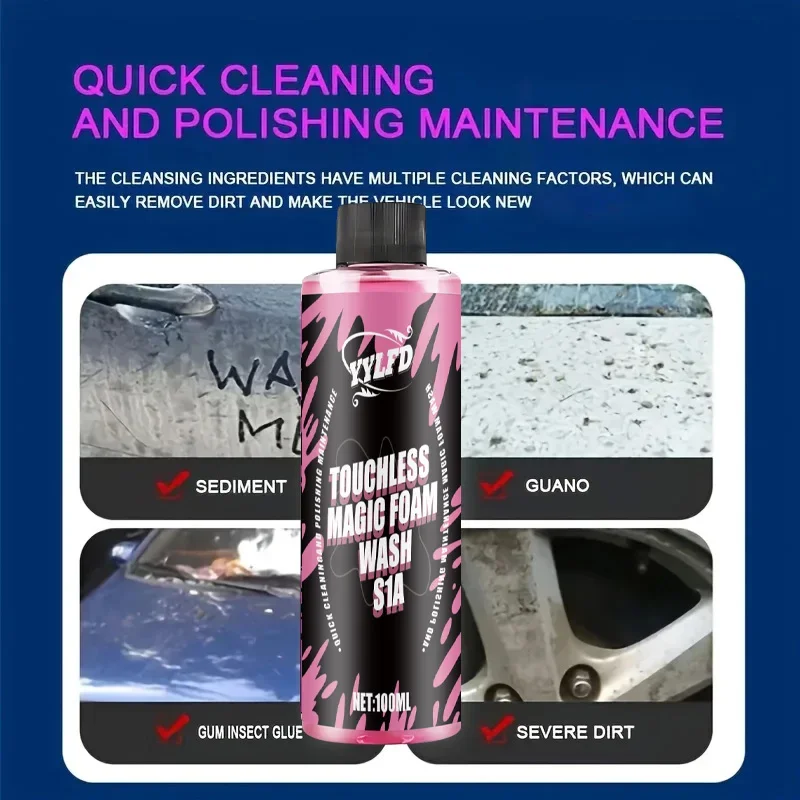 Car Wash Foam Super Concentrated Formula Car Decontamination Beauty Polishing Coating High Concentration Water Wax