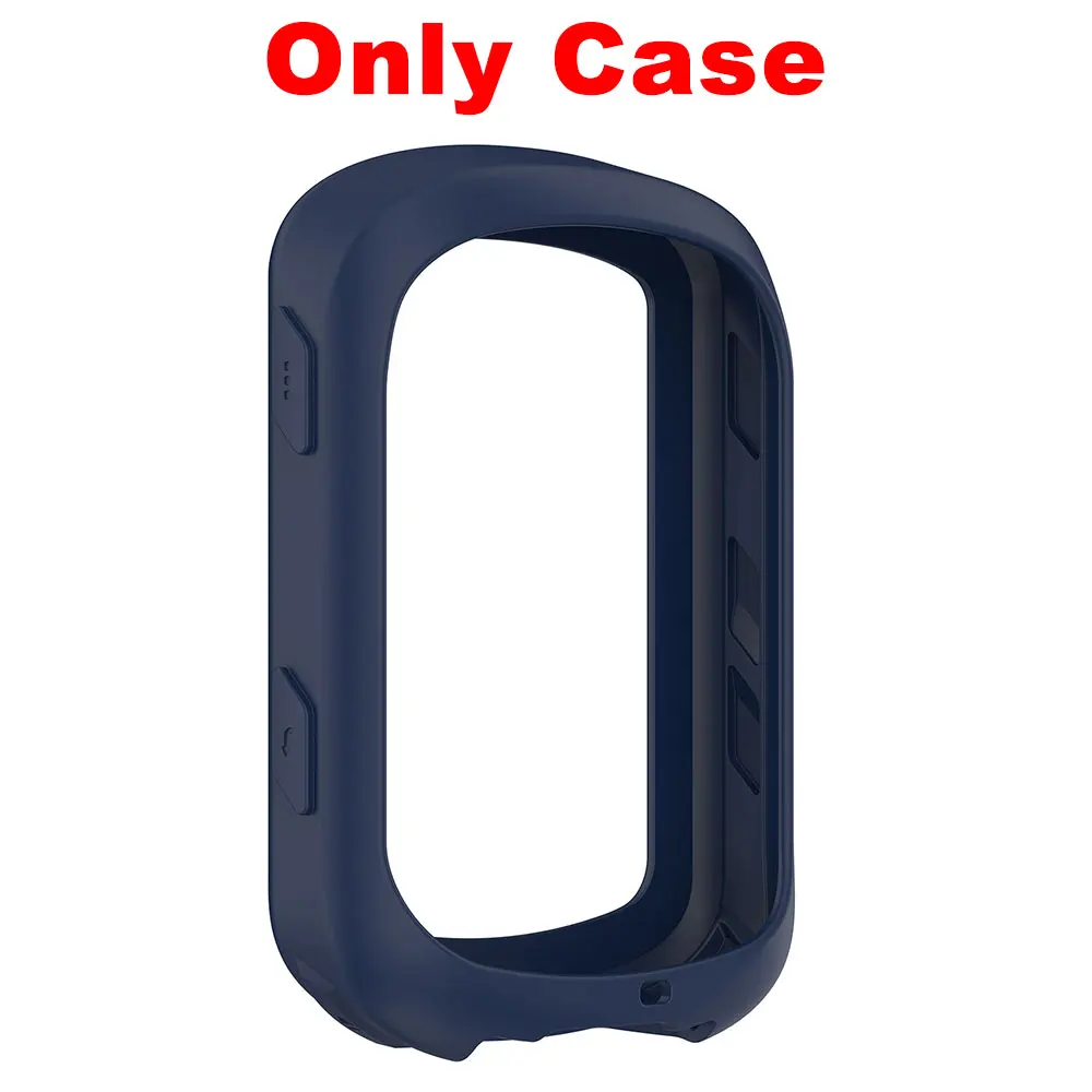 Solar Protective Case Cover + 3 PCS Glass Film Set for Bike GPS Silicone Shell Protector