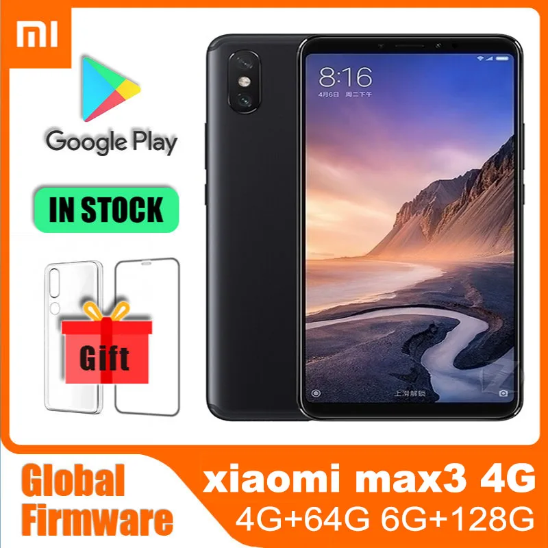 Cellulari Smartphone Xiaomi Mi Max 3 6G 128G Telefoni Cellulari 6.9 Pollici Fingerprint 4G Android Cubot Max 3 Qualcomm Snapdragon 652