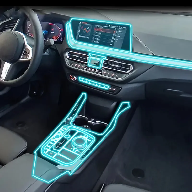 자동차 인테리어 센터 콘솔 투명 TPU 보호 필름, 스크래치 방지 수리 필름 액세서리, BMW F40 시리즈 1 2020-2022