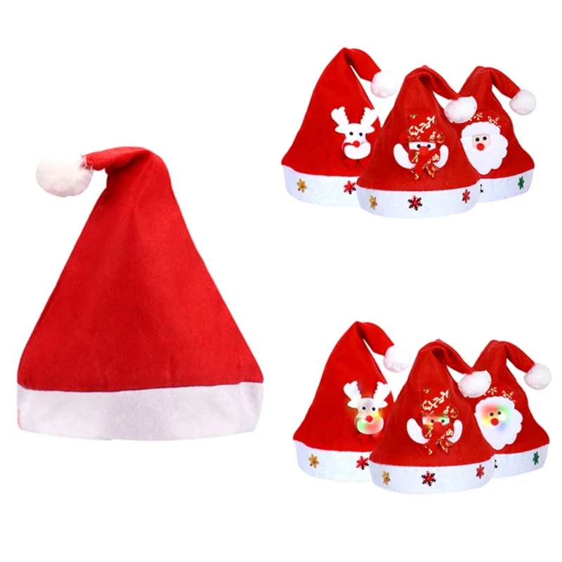 

Decorative Christmas Hat Family Party Photo Props Santa Hat Holiday Costume