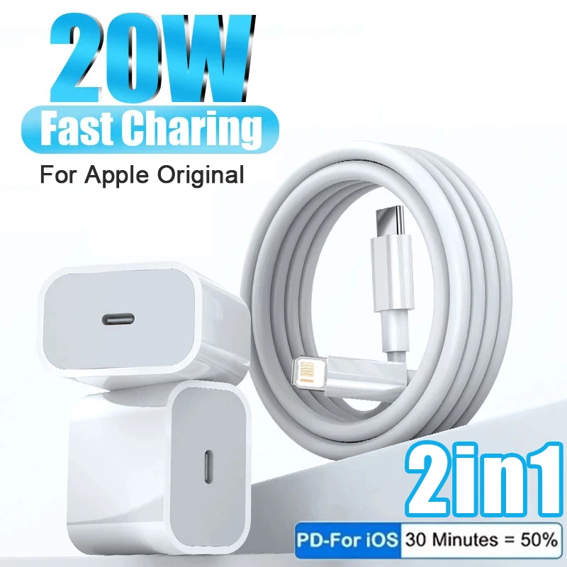 usb c 5v 3a For Apple Original 20W Fast Charger For iPhone 12 13 11 Pro Max Mini XS XR SE PD Quick Charger USB C To Type C Fast Charge Cable usb quick charge