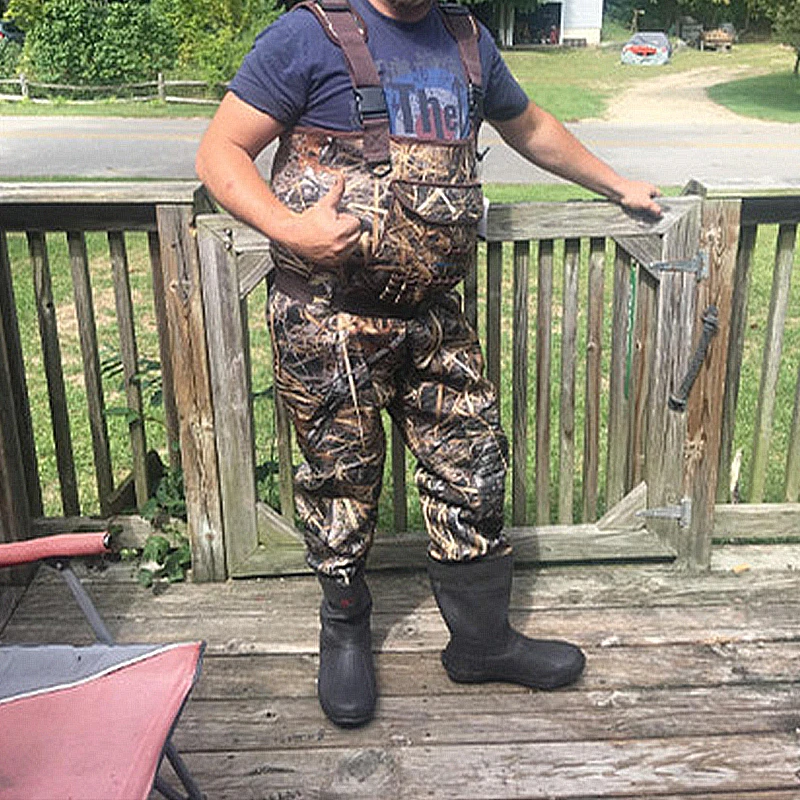 New ENeoprene kids Camo Hunting Waders with Hunting Boots Half Durable Waterproof Camouflage waders