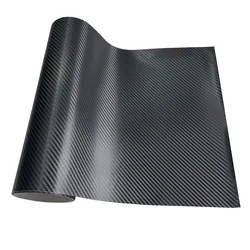 Carbon Fiber Glossy Matte Black Self-Adhesive Vinyl Wrap Foil Sticker - 50cmx300cm (3D Carbon Black)