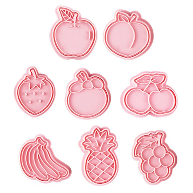 

Biscuit Mold Fruit Biscuits Cookie Cutters 3D Mini Fondant Cookie Stamper