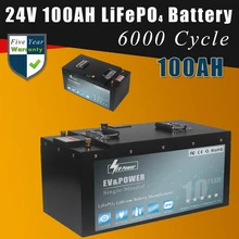Batterie LiFePO4 24V, 100ah, avec BMS 100a, chargeur 10a, écran LCD