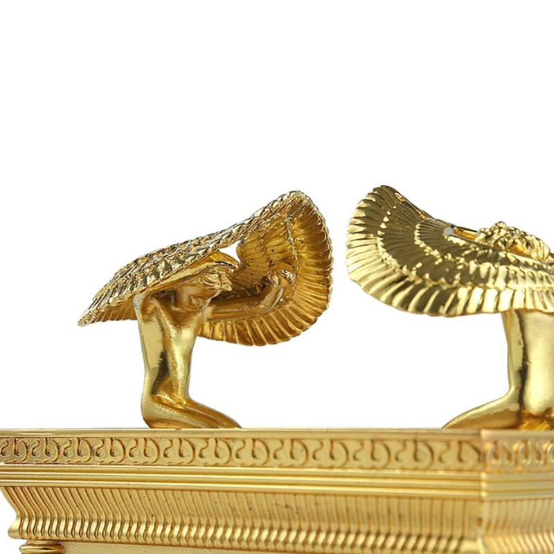 את ארון של הברית Replica פסל זהב מצופה עם ארון תוכן אהרון מוט