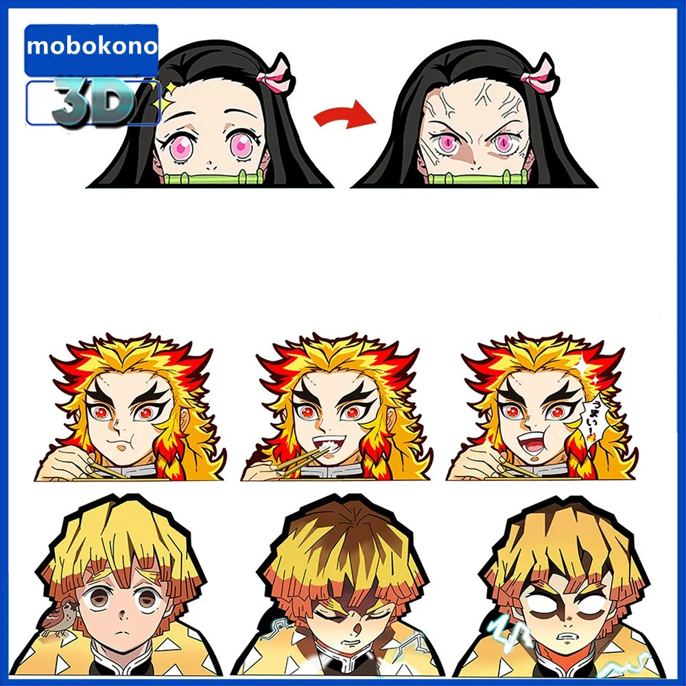 3D Magic sticker Japanese Anime Demon Slayer Jujutsu Kaisen Cartoon Sticker Changeable Toys |