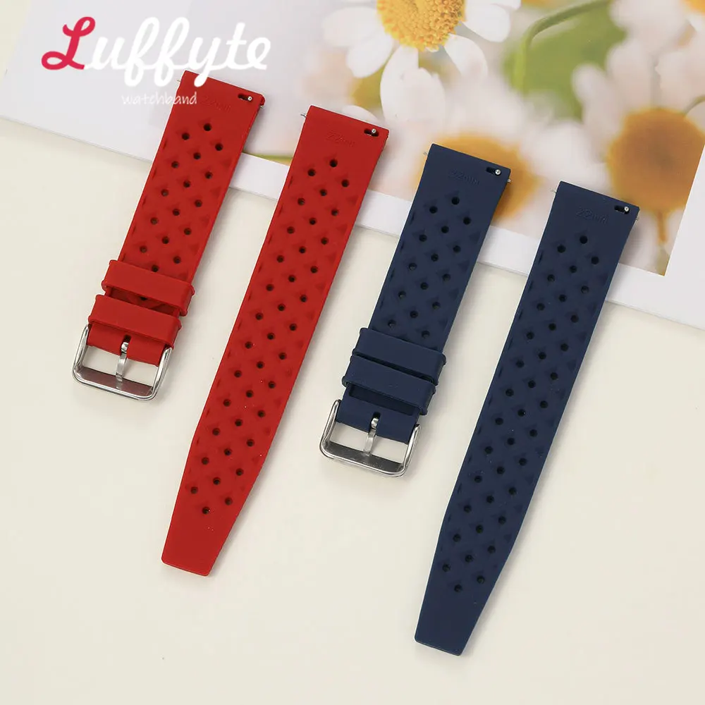 Versatile Soft Silicone Sport Watch Strap - Quick Release Wristband