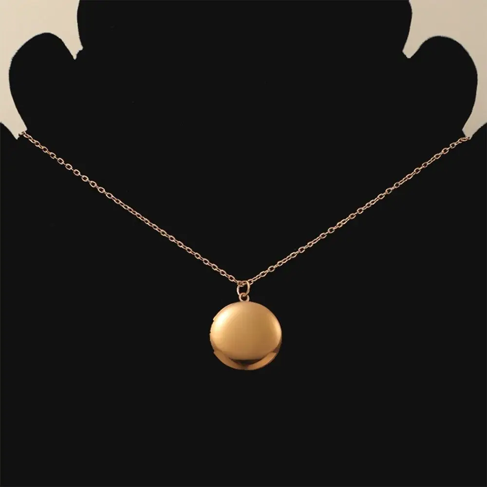 High Quality Round Necklaces Mirror Polish Jewelry Gift Photo Picture Locket Stainless Steel DIY Necklace For Women