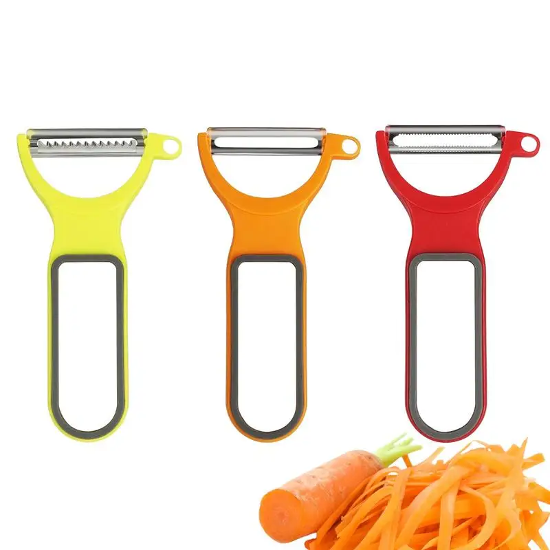 

Carrot Peeler 3-in-1 Fruit Vegetable Peeler Set 3-Piece Stainless Steel Peelers Set multipurpose Portable Kitchen Peeler