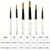 6/24pcs Professional Artist Paint Brush Set Various Different Shapes for Oil, Acrylic, Watercolor, Gouache Painting 2