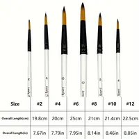 6/24pcs Professional Artist Paint Brush Set Various Different Shapes for Oil, Acrylic, Watercolor, Gouache Painting 2