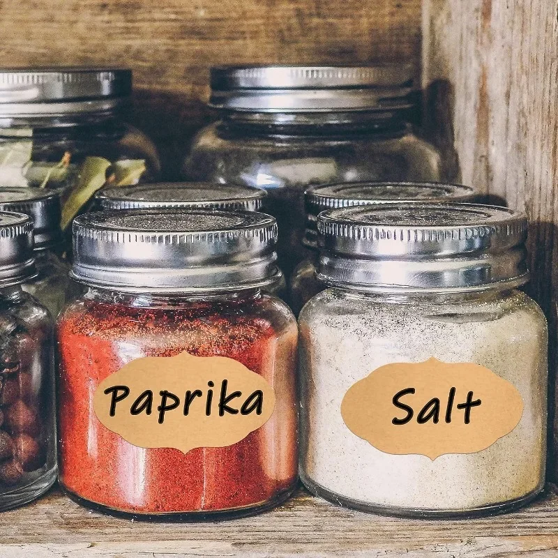 Description Picture 6 of item300pcs/roll Kraft Paper Stickers Blank Labels Handmade Gifts Tags Decoration Paper Spice Jar Label DIY Envelope Sealing Sticker