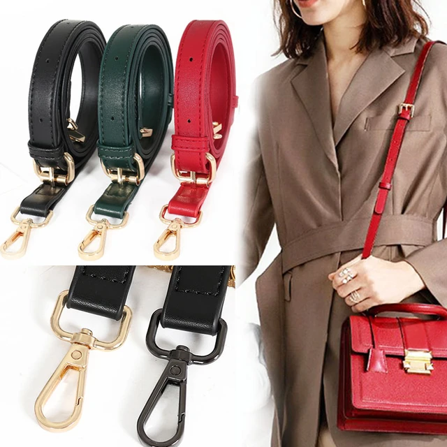 bag strap Handle belt black patent leather PU DIY Lady handbag accessories  With Snap hook adjustable 2.5cm 2cm 1.2cm width