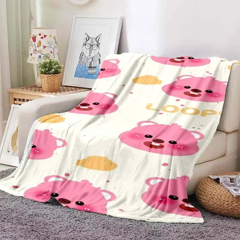 thumbnail image 1 of Manta con estampado de dibujos animados en bucle, ligera, para sala de estar, dormitorio, habitación de niños, cálida, regalo de Navidad, 1 of 5