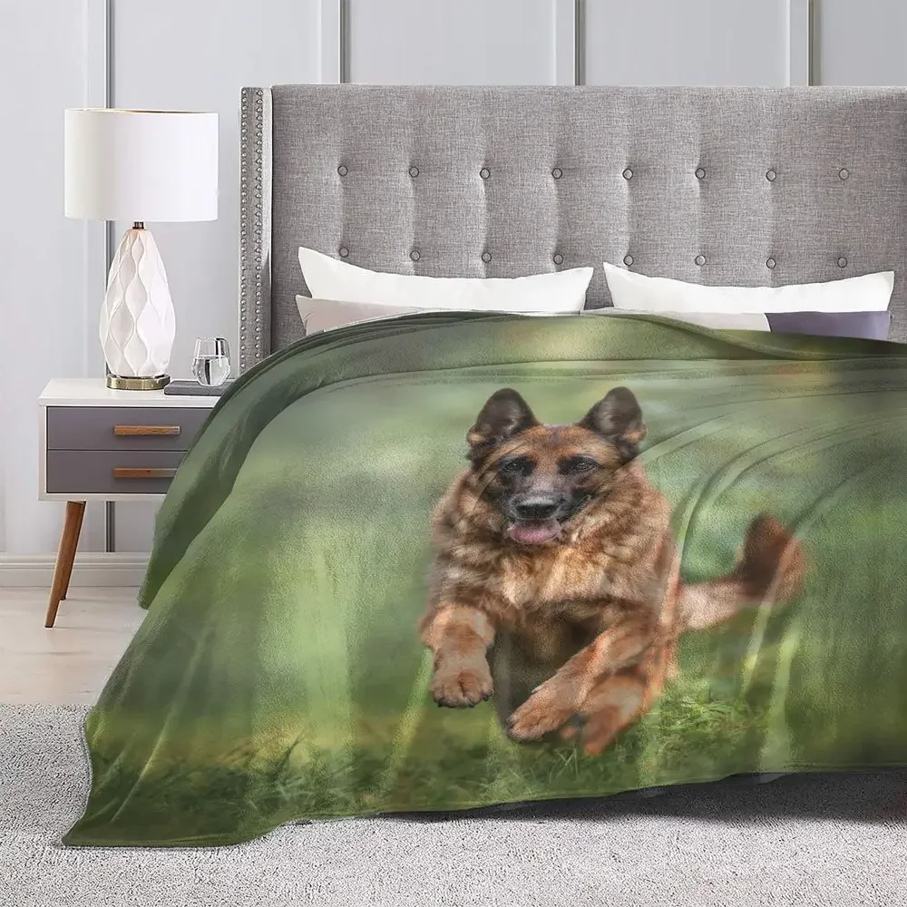 German Shepherd Plush Throw Blankets
