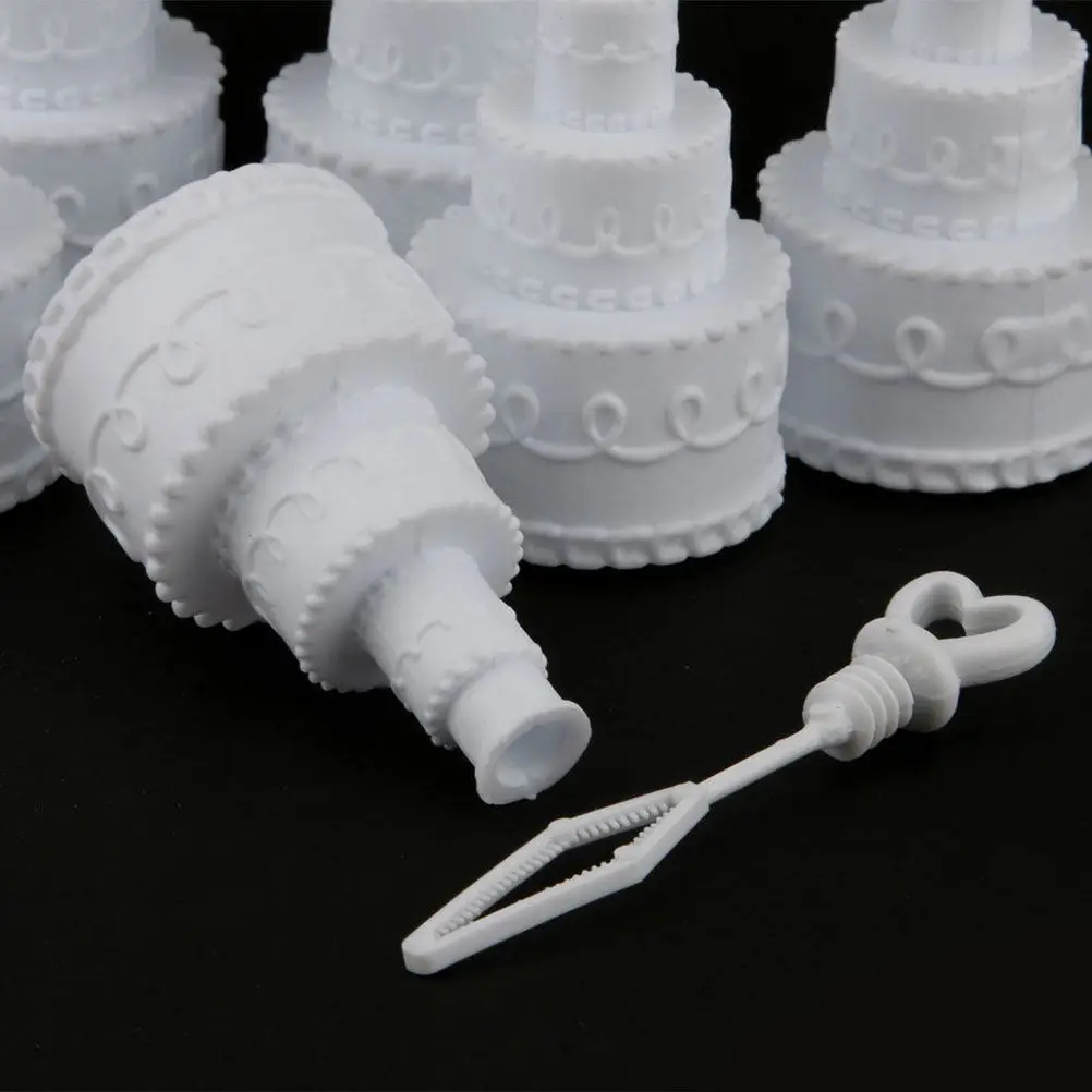 12개 케이크 버블 병 디자인 하트 모양 4겹 경량 웨딩 파티 장식 도구