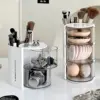 Desktop Rotating Makeup Brush Storage Cylinder, Powder Puff, Eyebrow Pencil, Beauty Egg, Dustproof Cosmetics Storage Box 2