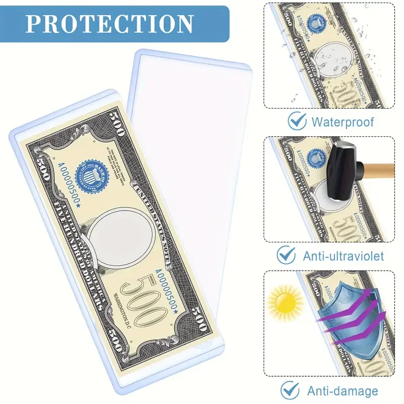 Coin Protection Cases 10 pack waterproof currency cases banknote display protection storage boxes for collectors coin protection cases