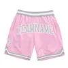 Custom Light Pink Authentic Basketball Shorts 3D Printed Men Shorts Name Mumber Quick Drying Beach Shorts 4