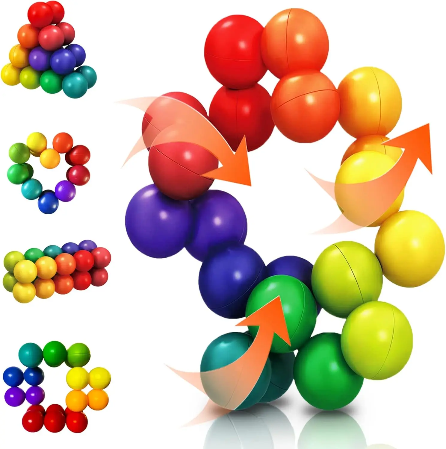 Infinity Rainbow Ball Sensory Fidget Toys for Anxiety Autism Cubo Antiestres Juguetes Antiestr&eacute;s Para Adulltos Ni&ntilde;os fidget toys anti stress toys