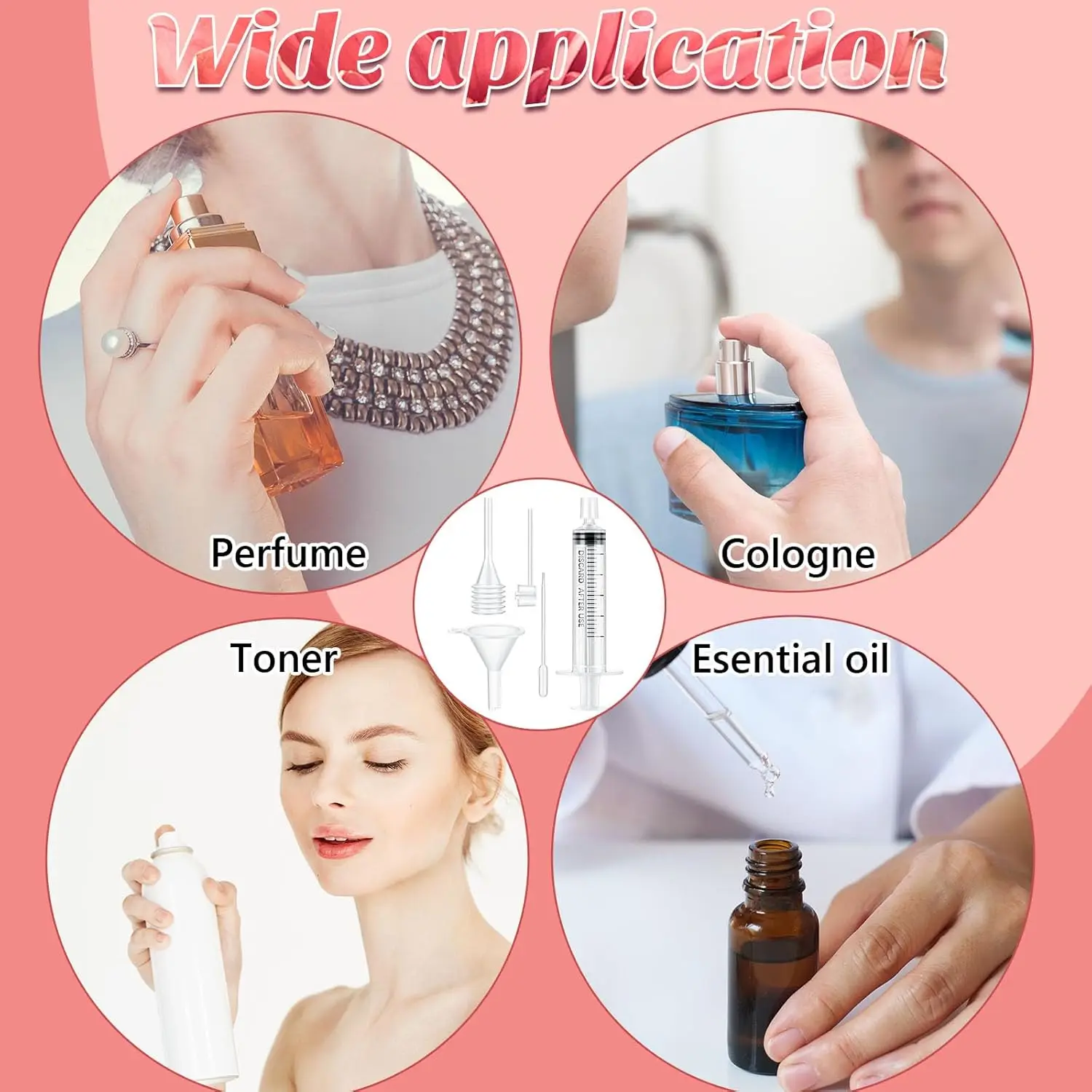 Perfume Refill Pump Tool 25/50PCS perfume refill pump tool transfer kits including funnel dispensing pump syringe dropper and squeeze dropper