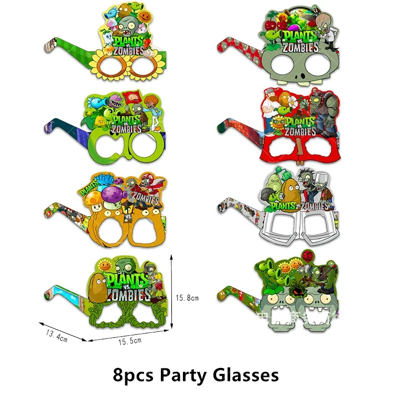 Cartoon Game Party Decor Set with Balloons, Banner, and Tableware