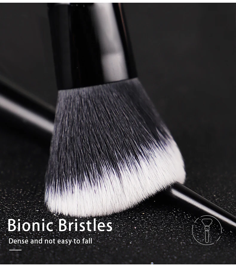 Kat Von D- Make-up-Pinsel 02, Konturpinsel, weiches Faserhaar, eleganter schwarzer Griff, Marken-Make-up-Pinsel für Damen – Detail 3