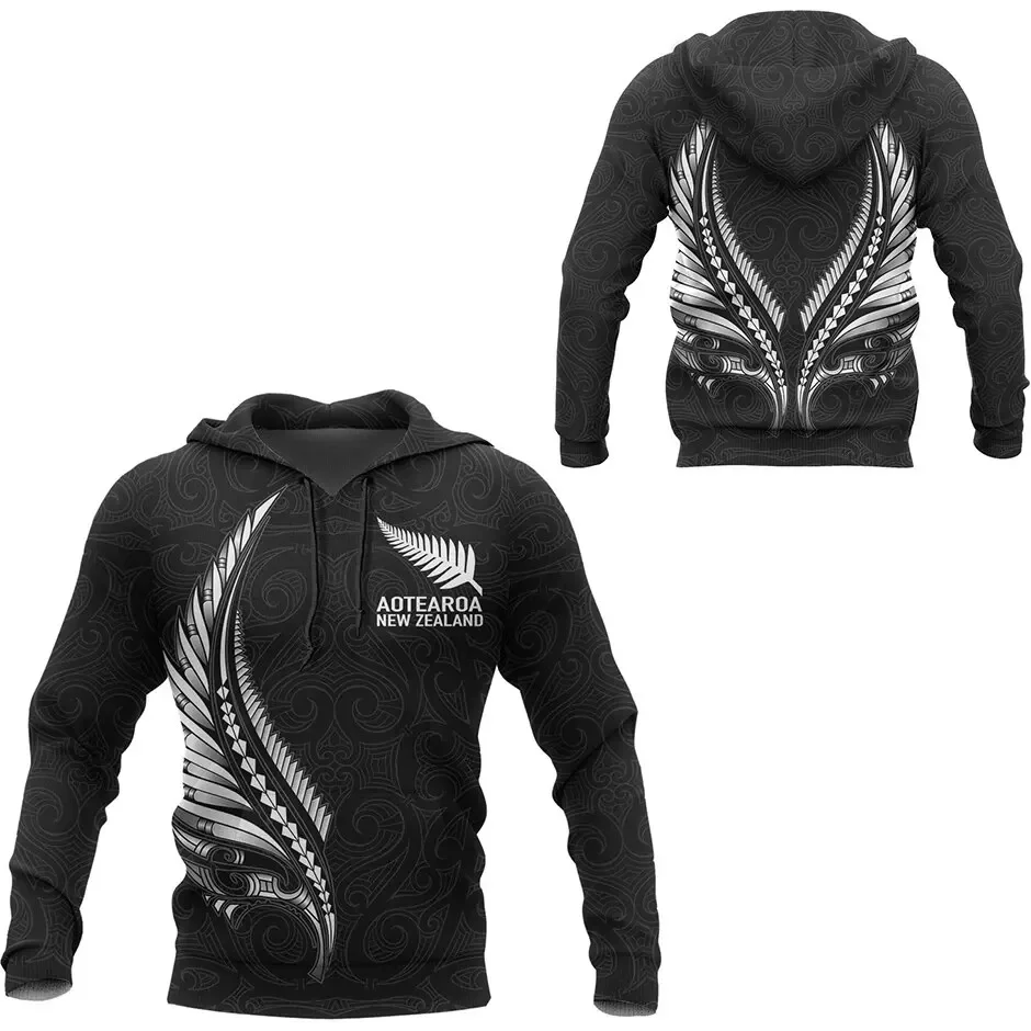 thumbnail image 1 of Sudadera con capucha para hombre, estampado 3D de Nueva Zelanda, moda urbana, manga larga, estilo Y2K, sudadera de gran tamaño para exteriores, 6XL, 1 of 5