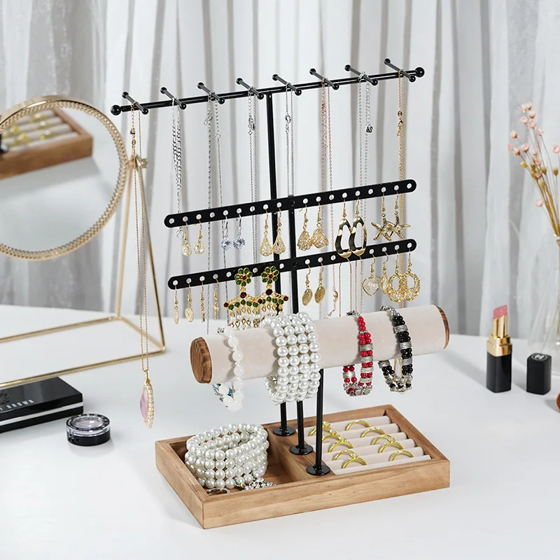 Earring Display Stand Necklace Jewelry Storage Tray Ornament Headband Bracelet Ring Cosmetic Storage Jewelry Box