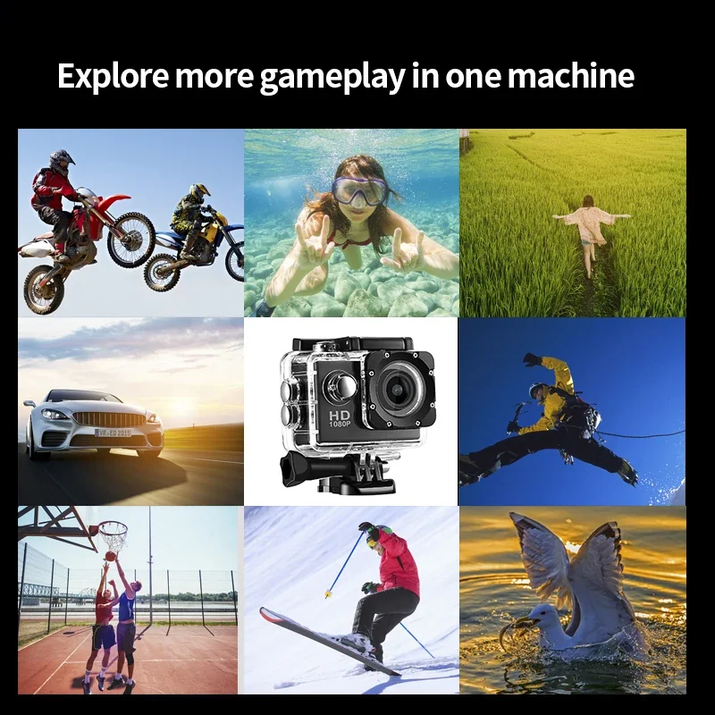Underwater Waterproof Sports Camera Multifunctional Outdoor Riding Locomotive Diving