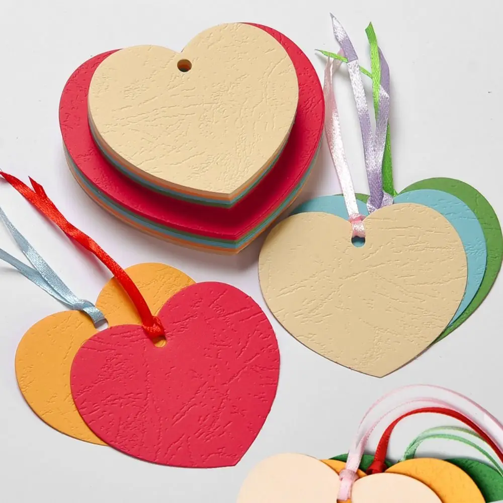 

50pcs/pack Love Heart Wishing Study Message Card Wedding Party Paper Hang Tags Price Label Cards