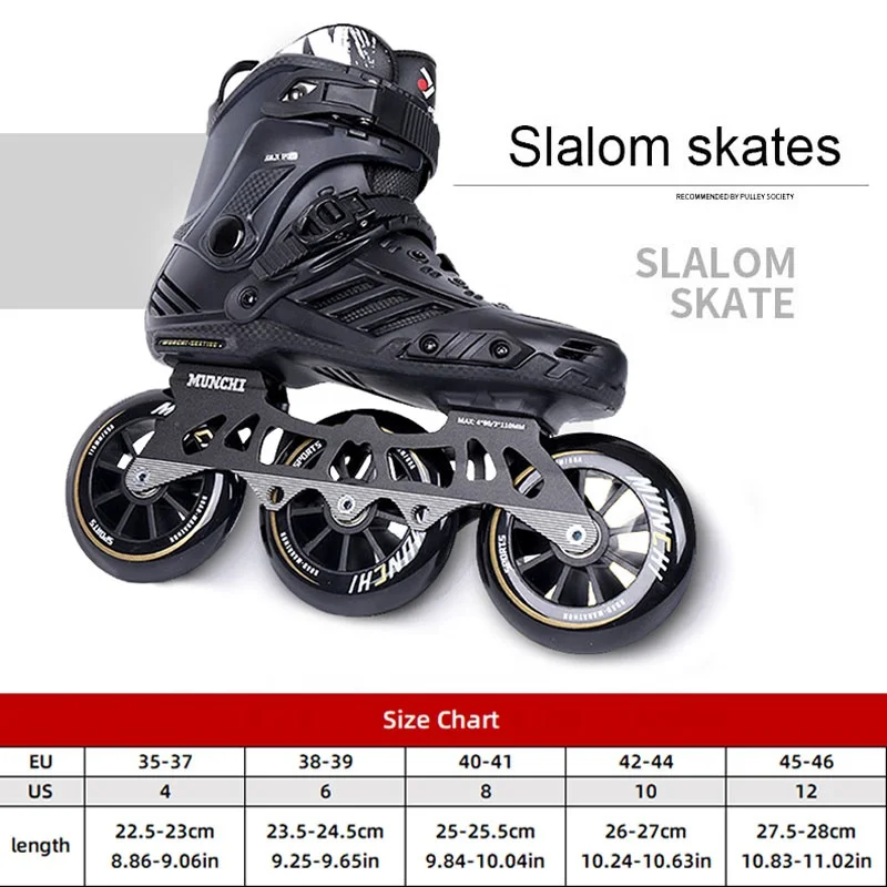 EACH High Quality Skate Inline Professional Speed Slalom Skate Roller Skating Man Roller Shoes For Adult Man With 3 Wheels