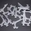 12Pcs 3 Inch Plastic Easels or Plate Holders Display Dinner Plate (Transparent) 2