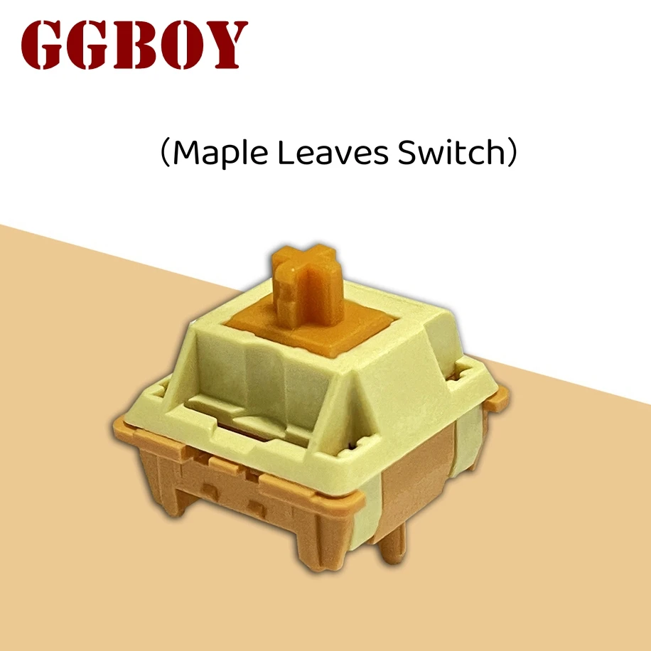 GGBOY 메이플 리프 바나나 스플릿 스위치, 홀리 팬더 촉각 기계식 키보드, 게임용 스위치, PC 스위치용 윤활, 5 핀, 60g