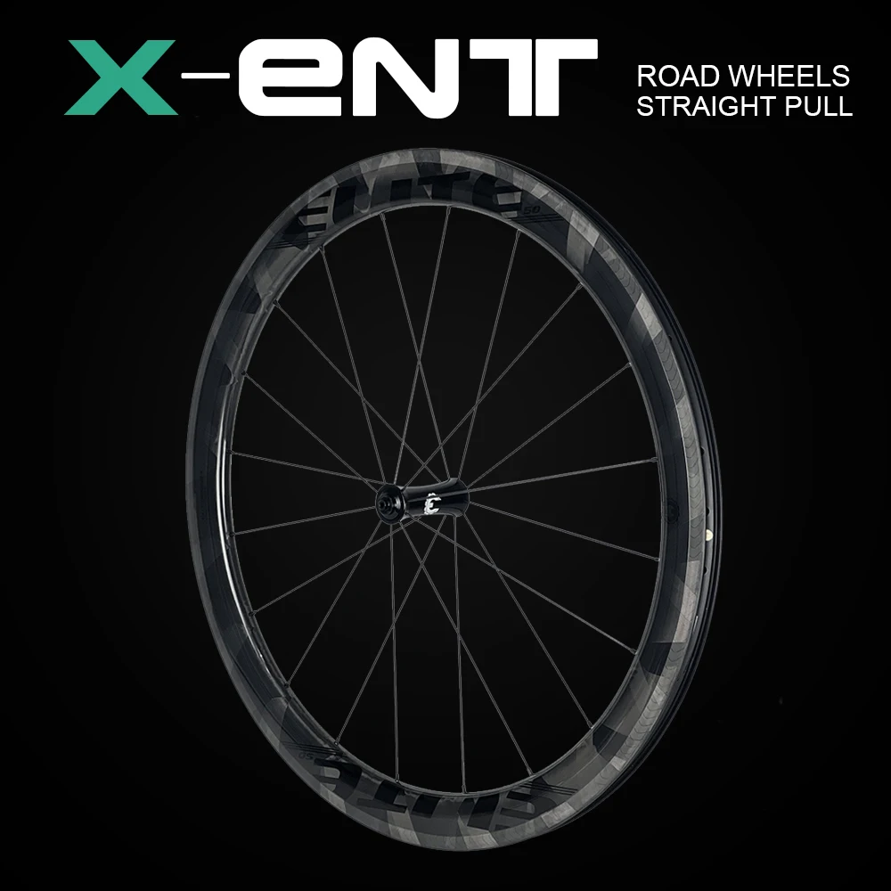 Фото ELITEWHEELS 700c новый продукт шоссейный велосипед карбоновая колесная X плетеная отделка бескамерные колеса готовые прямые тяговые ступицы гоночный велосипед колесо №1