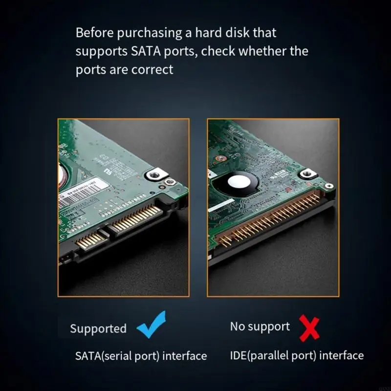 QXNE 2.5in USB3.0 HDD SSD Box Hard Disk Case- Enclosure 2.5'' HDD External Case- Tool Installation USB Cable