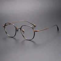 Очки в титановой оправе для мужчин и женщин, винтажные брендовые дизайнерские очки оверсайз, Модные оптические линзы для близорукости, в японском стиле — изображение 6