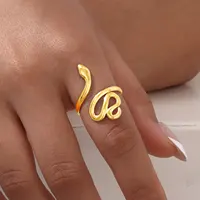 Vnox Stainless Steel Snake Rings For Women Men Animals Or Heart-shaped Elements New Design Open Ring Fashion Jewelry Female Gift 1