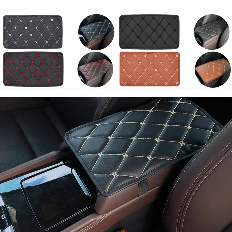 

2022NEW Leather Car Armrest Pad Waterproof Universal Interior Armrests Storage Box Mat Dust-proof Cushion Cover