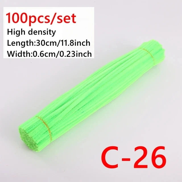 100pcs Vibrant Chenille Stems for Creative DIY Crafting