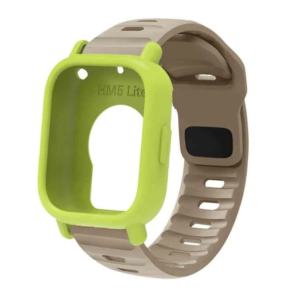 Silicone Strap & Bumper Cover for Smartwatch - Sporty Replacement Wristband Protector