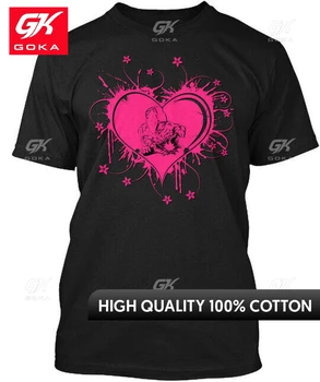 Welder Woman Heart Graphic T Shirts Mens Clothing New in Tops & Tees Cotton Women