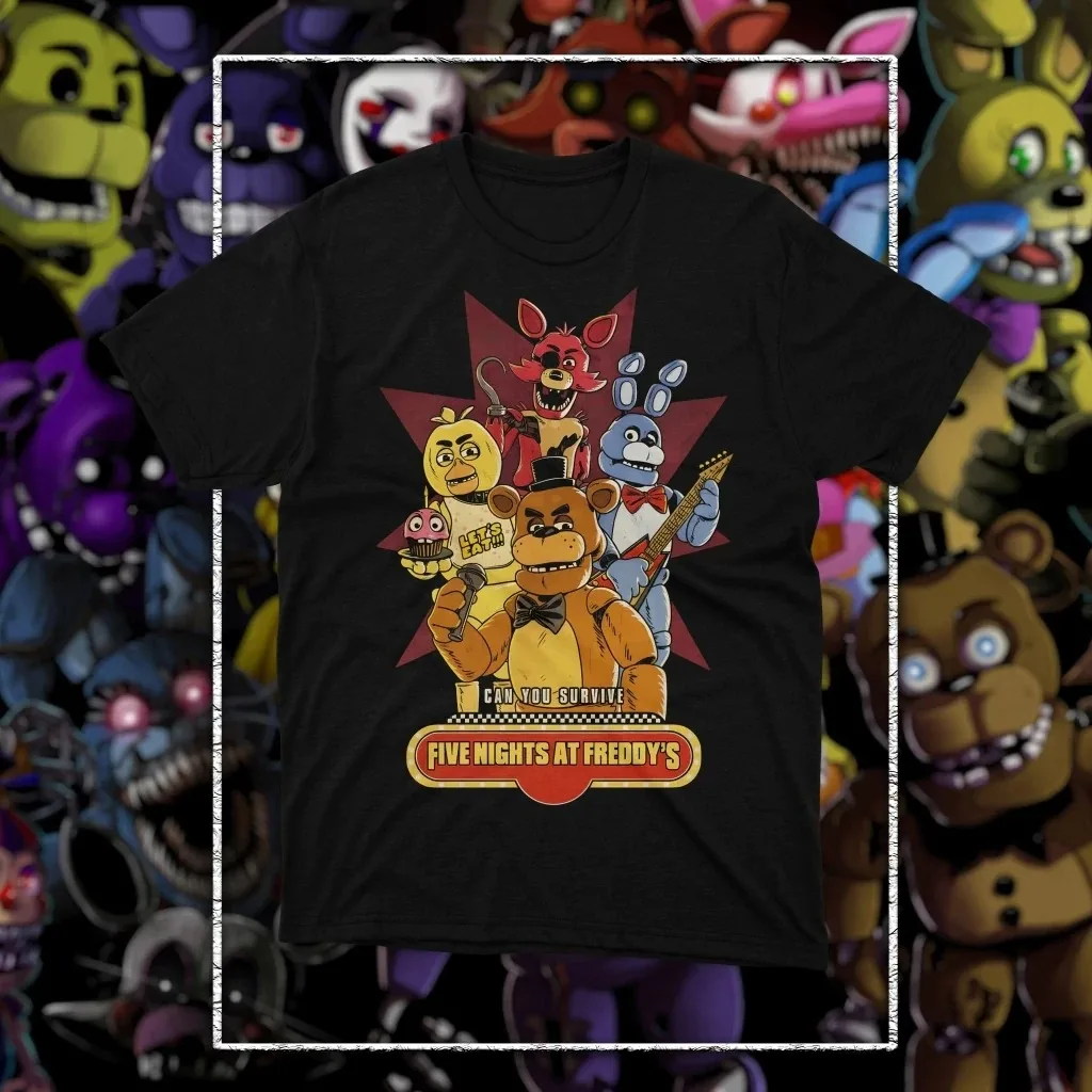 Vintage Inspired Five Nights at Freddy's Graphic T-Shirt - Unisex Crew Neck Cotton Tee